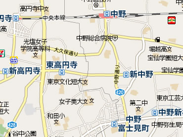 中野区本町の中古一戸建て　周辺地図