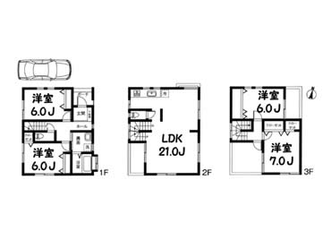 中野区本町の中古一戸建て　間取り図