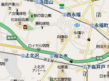 桜上水の新築一戸建て　周辺地図