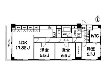 高井戸のマンション　間取り図