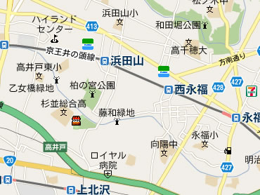 杉並区浜田山・新築一戸建て　周辺地図