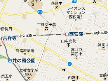 西荻窪松庵の新築一戸建て　周辺地図