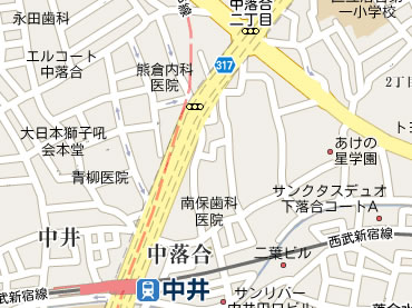 新宿区中落合の新築一戸建て　周辺地図