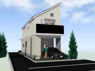中野区若宮の新築一戸建て　外観
