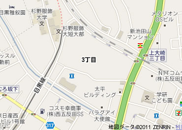 西五反田新築一戸建て　周辺地図