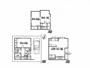 中台新築一戸建て　間取図