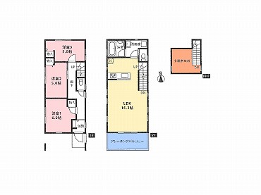野方新築一戸建て　間取図