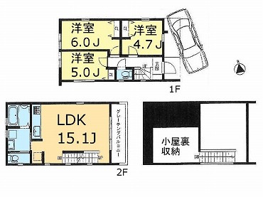 宮前新築一戸建て　間取図