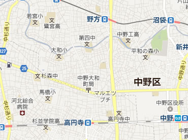 中野区若宮新築一戸建て　周辺地図